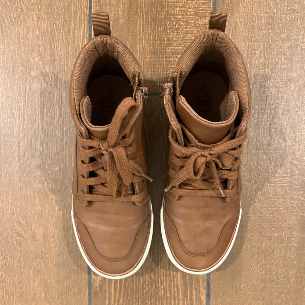 Brown High-Top Boys  Shoes